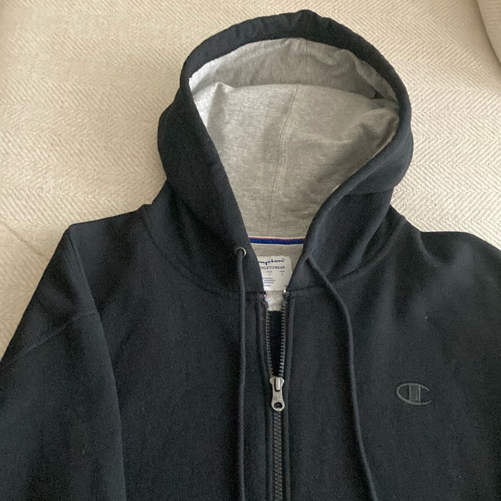 Champion Black Hoodie Jacket
